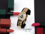 Cartier Tonneau Imported Quartz Movement 27mm Lady Gold Band Watch